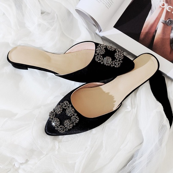 Designer Style Satin Mules - Picture 2 of 4